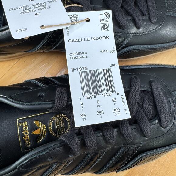 Adidas Gazelle Indoor Mens Size‎ 8.5 Shoes Black Core/Gum Snakeskin Pack NEW main image 9